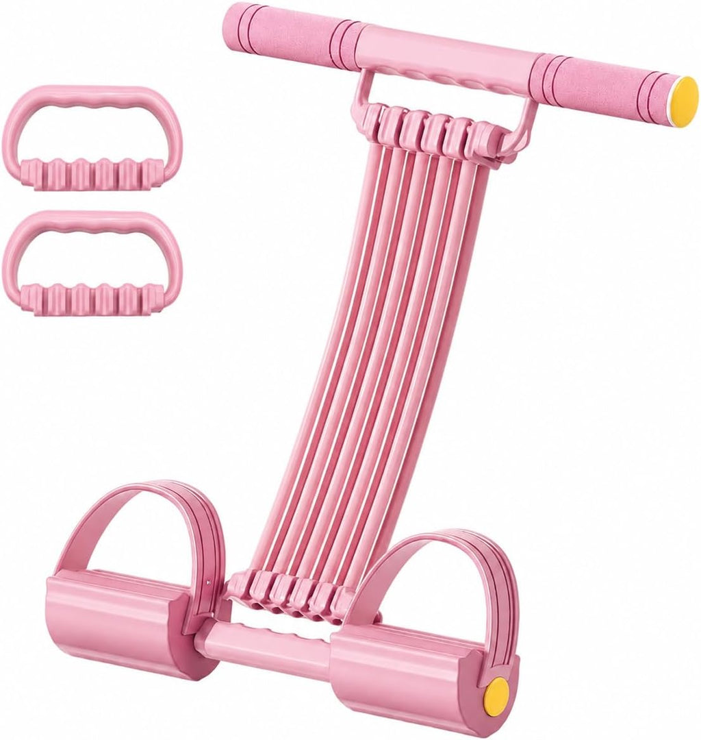 Upgraded 10-Tube Pedal Resistance Band with Handle for Ab Core Workout