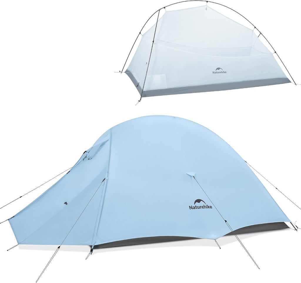 Naturehike Cloud-Up 2 Person Tent Lightweight Backpacking Tent with Footprint - Free Standing Ultralight Camping Hiking Backpack Tents Two Person Tent