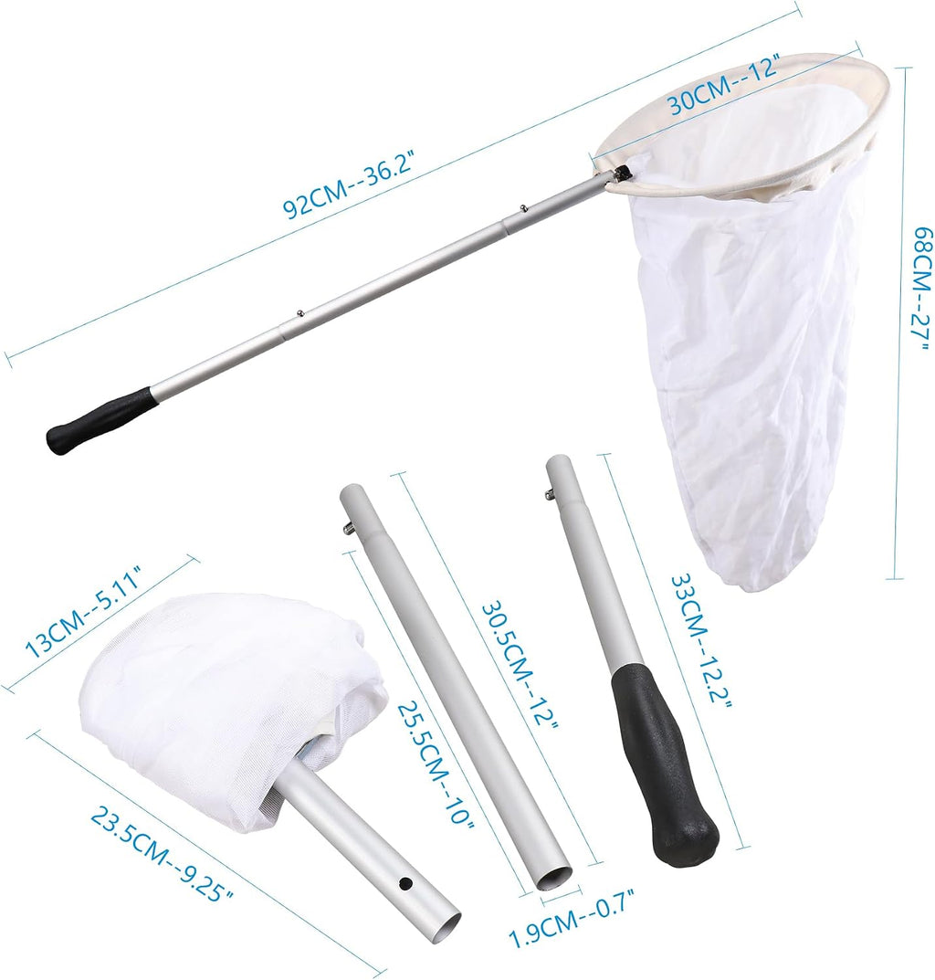 Advanced Insect and Butterfly Net, Crushable Pocket Butterfly Net with Detachable Push-Fit Handle