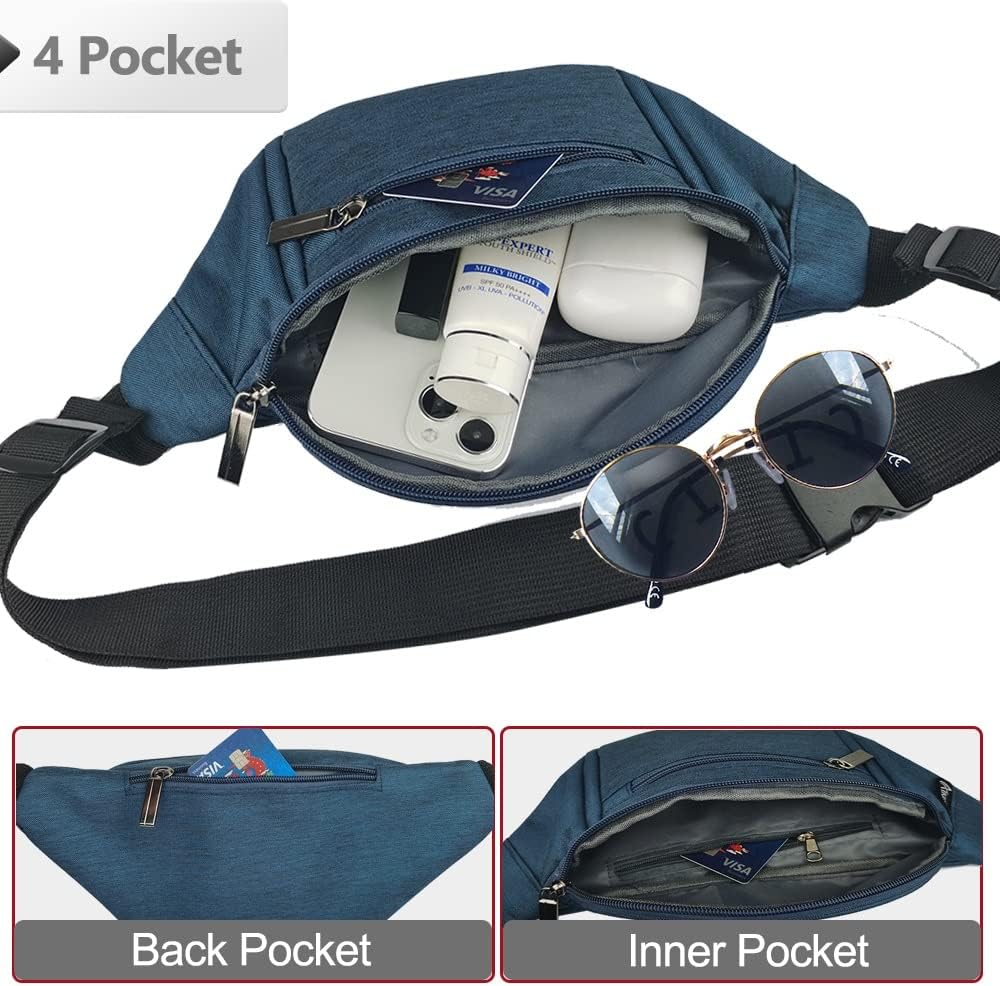 AIKENDO Fanny Pack for Men Women, Crossbody Waist Bag Pack Phone Bag