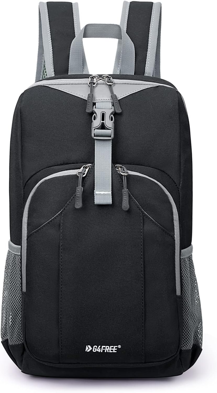 G4Free Mini 10L Hiking Daypack Small Hiking Backpack Cycling Compact Shoulder Backpack Outdoor for Men Women(Black)