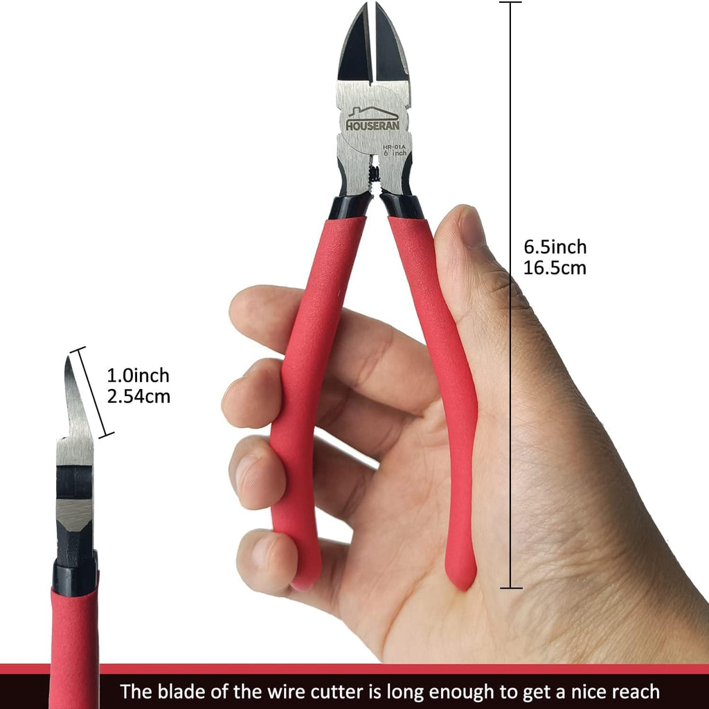 Wire Cutters 10 PACK, 6 inch, Side Cutters, Flush Cut Pliers