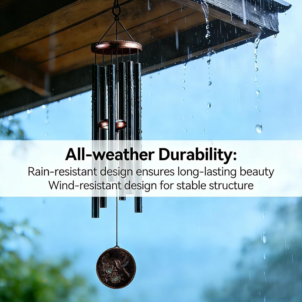 32”Hummingbird Wind Chimes for Outside, Gifts for Women Mom Grandma