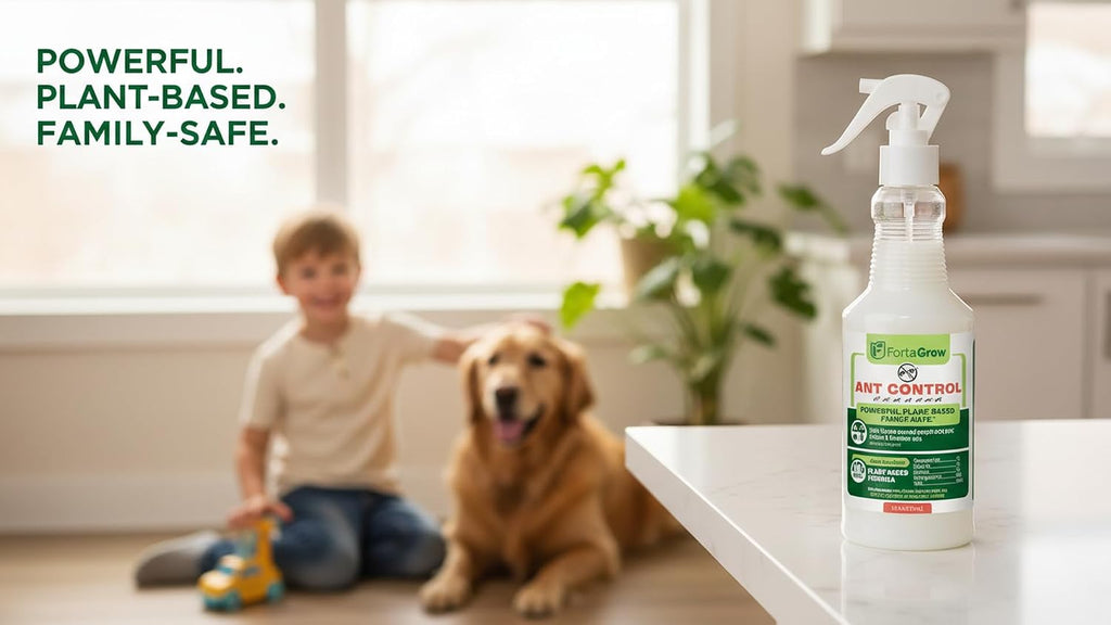All-Natural Ant Control & Repellent Spray (16oz) – Ready-to-Use Peppermint, Clove & Geraniol Essential Oil Pest Defense – Safe for Indoors, Outdoors, Kids & Pets