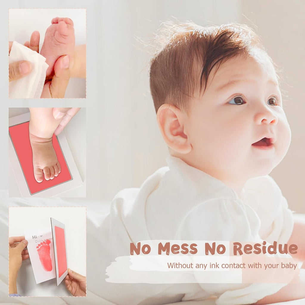 Inkless Baby Hand and Footprint Kit,Clean-Touch Ink Pads
