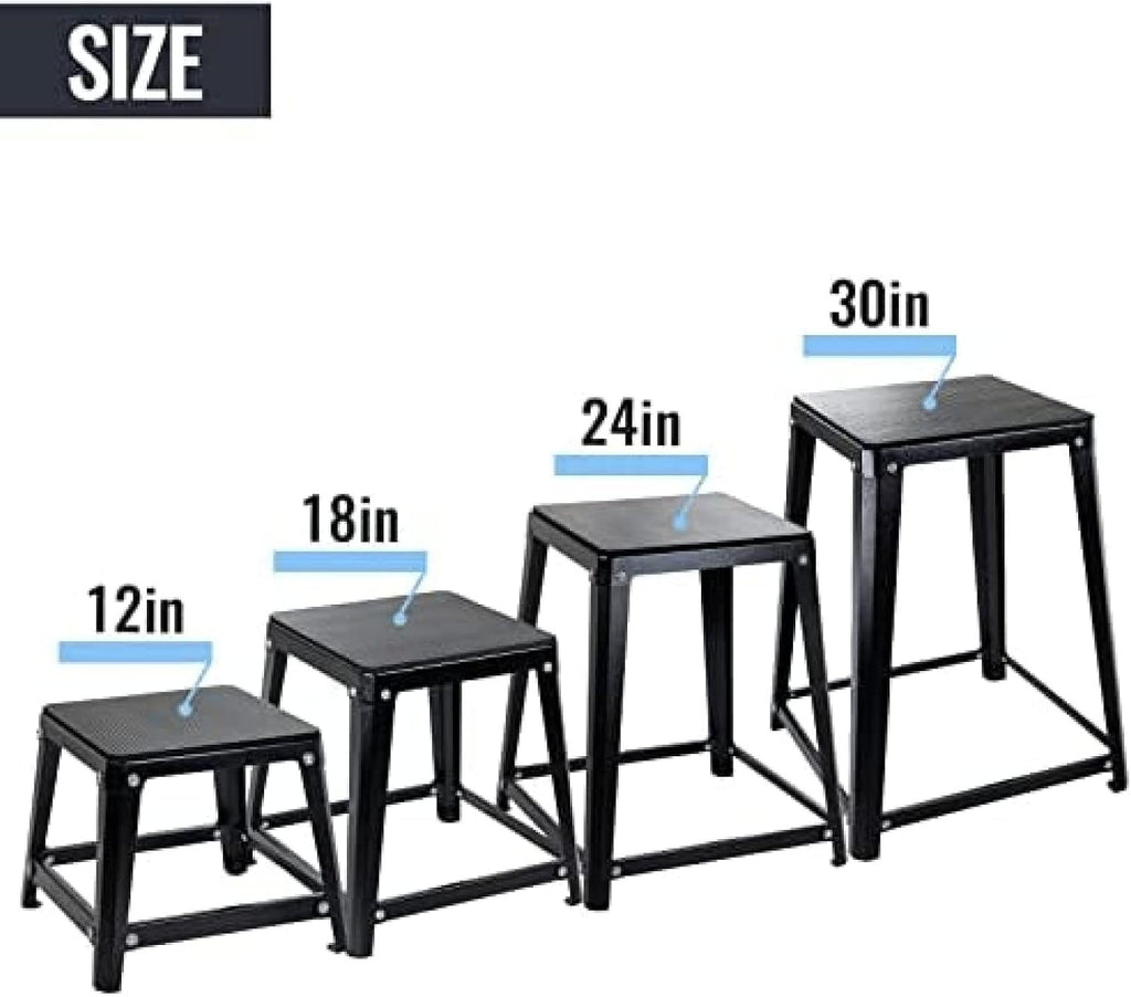 Plyometric Boxes Steel Plyo Box Fitness Exercise Jump Box For Home Gym Plyometric Jumping Exercises