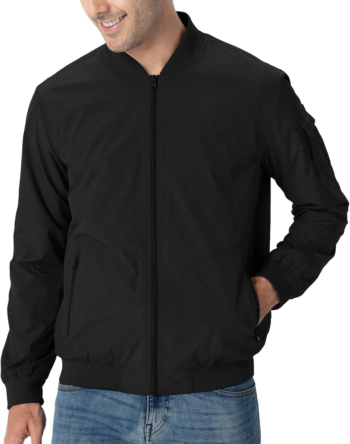 TBMPOY Men's Lightweight Jackets Casual Dress Golf Bomber Windbreaker Fall