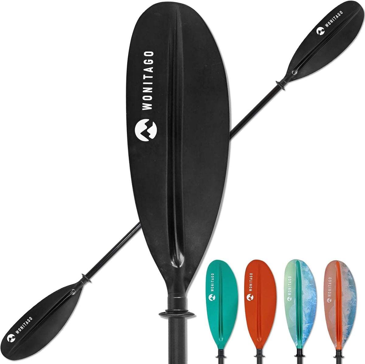 Adjustable Kayak Paddle, Fiberglass Shaft and Reinforced PP Blade