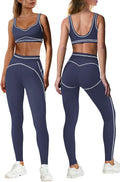 Nirovien Womens 2 Piece Workout Sets Yoga Sets Gym Outfits