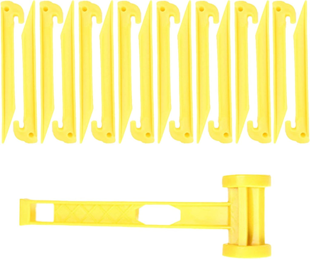 AITIME 30 Pcs Plastic Tent Stakes, 9 Inch Heavy Duty Camping Tent Pegs