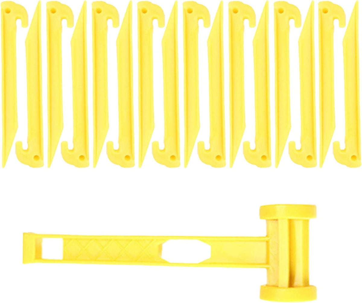 AITIME 30 Pcs Plastic Tent Stakes, 9 Inch Heavy Duty Camping Tent Pegs