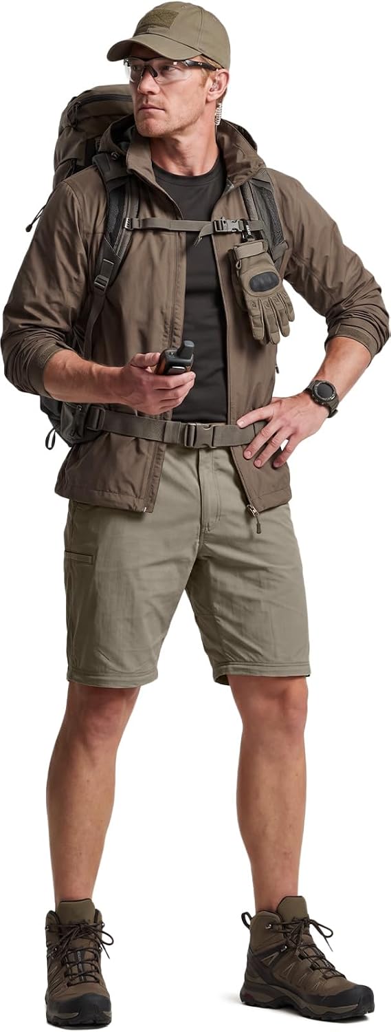 CQR Men's Convertible Cargo Tactical Pants, Water Resistant Outdoor Hiking Pants, Zip Off Lightweight Stretch Work Pants