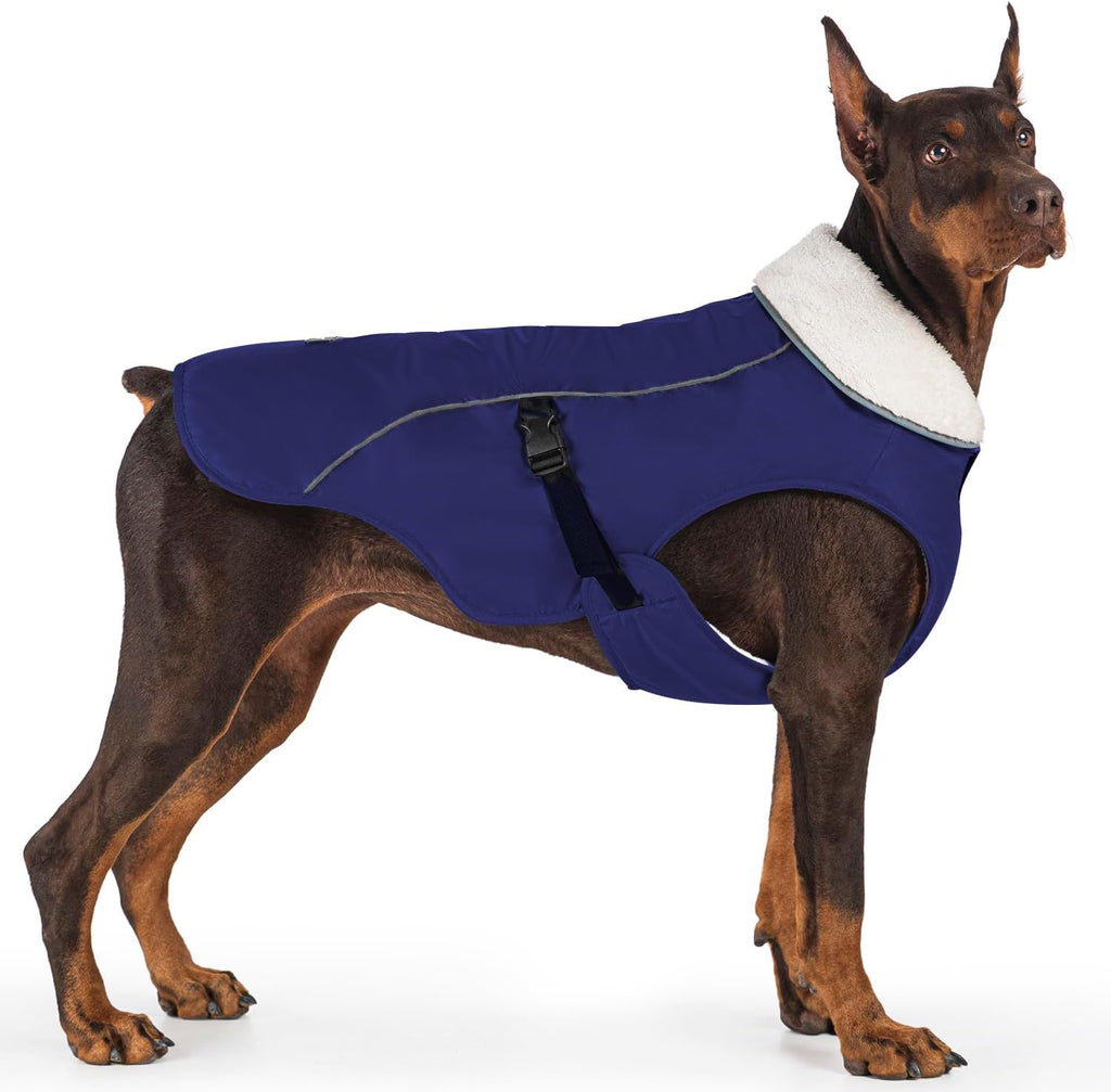 EMUST Dog Winter Coat, Waterproof Fleece Dog Jacket Winter for Small Dogs
