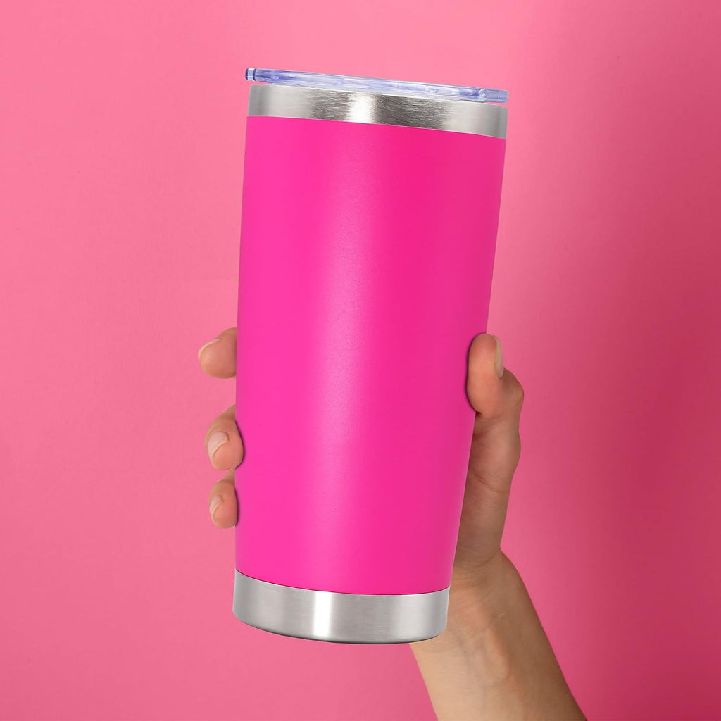 20oz Tumbler Stainless Steel Tumbler Coffee Tumbler with Lid Hot Pink, 4P