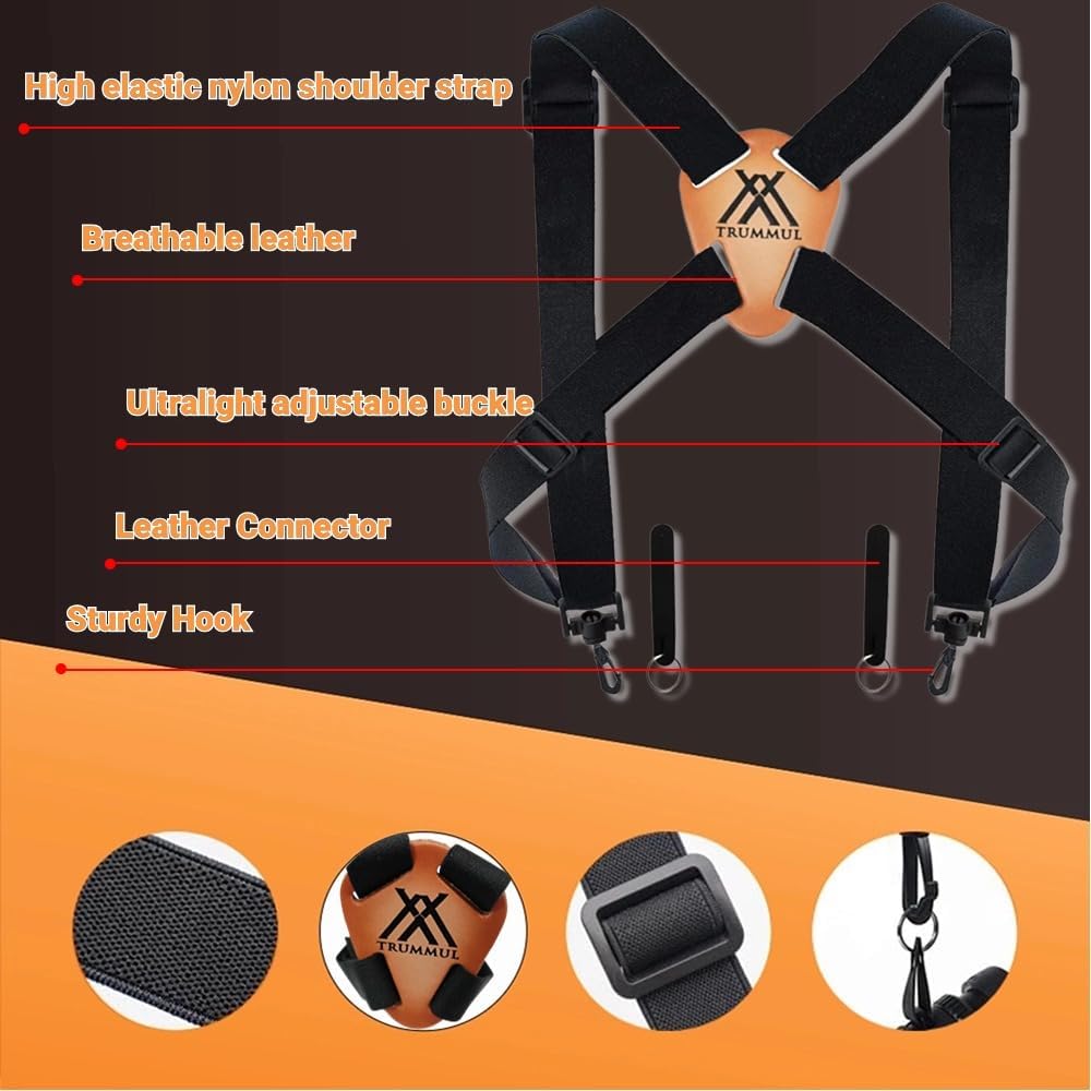 Binocular Harness Strap Best Chest Harness Strap for Hunters Photographers and Golfers (Black)