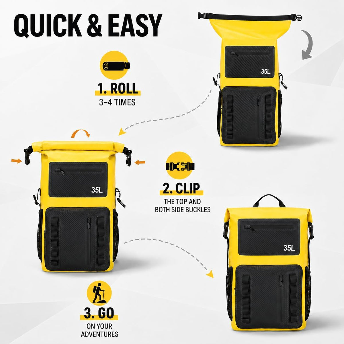 Waterproof Roll Top Dry Bag,Floating Heavy Duty Hiking Backpack,wet bags