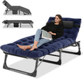 LILYPELLE Portable Folding Camping Cot with Mattress and Pillow for Adults