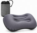 Inflatable Camping Pillow, Ultralight Travel Pillow with Storage Bag for Neck Lumbar Support, Compact Comfortable Inflating Pillow for Camping, Hiking, Backpacking, Outdoor (Dark Gray)