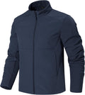 FREE SOLDIER Men's Waterproof Softshell Jacket Lightweight Fleece Lined Jacket Outdoor Hiking Windbreaker