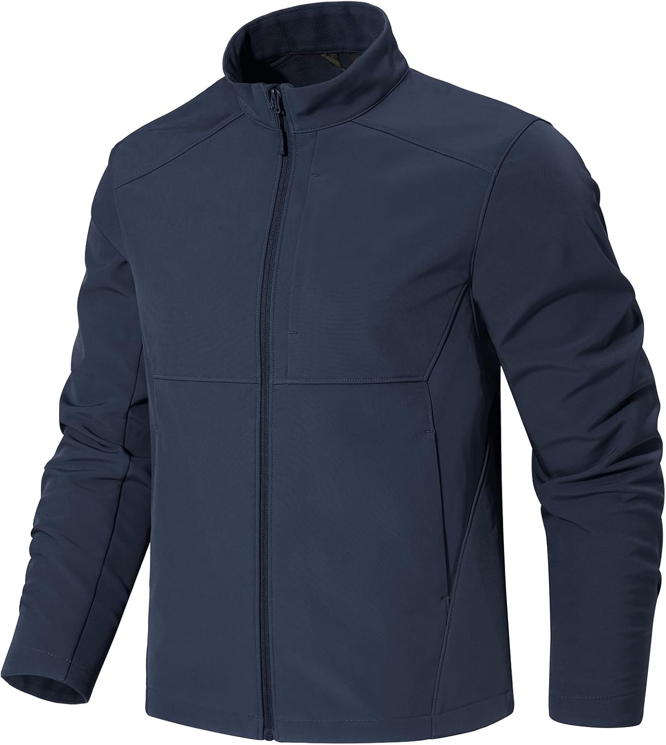 FREE SOLDIER Men's Waterproof Softshell Jacket Lightweight Fleece Lined Jacket Outdoor Hiking Windbreaker