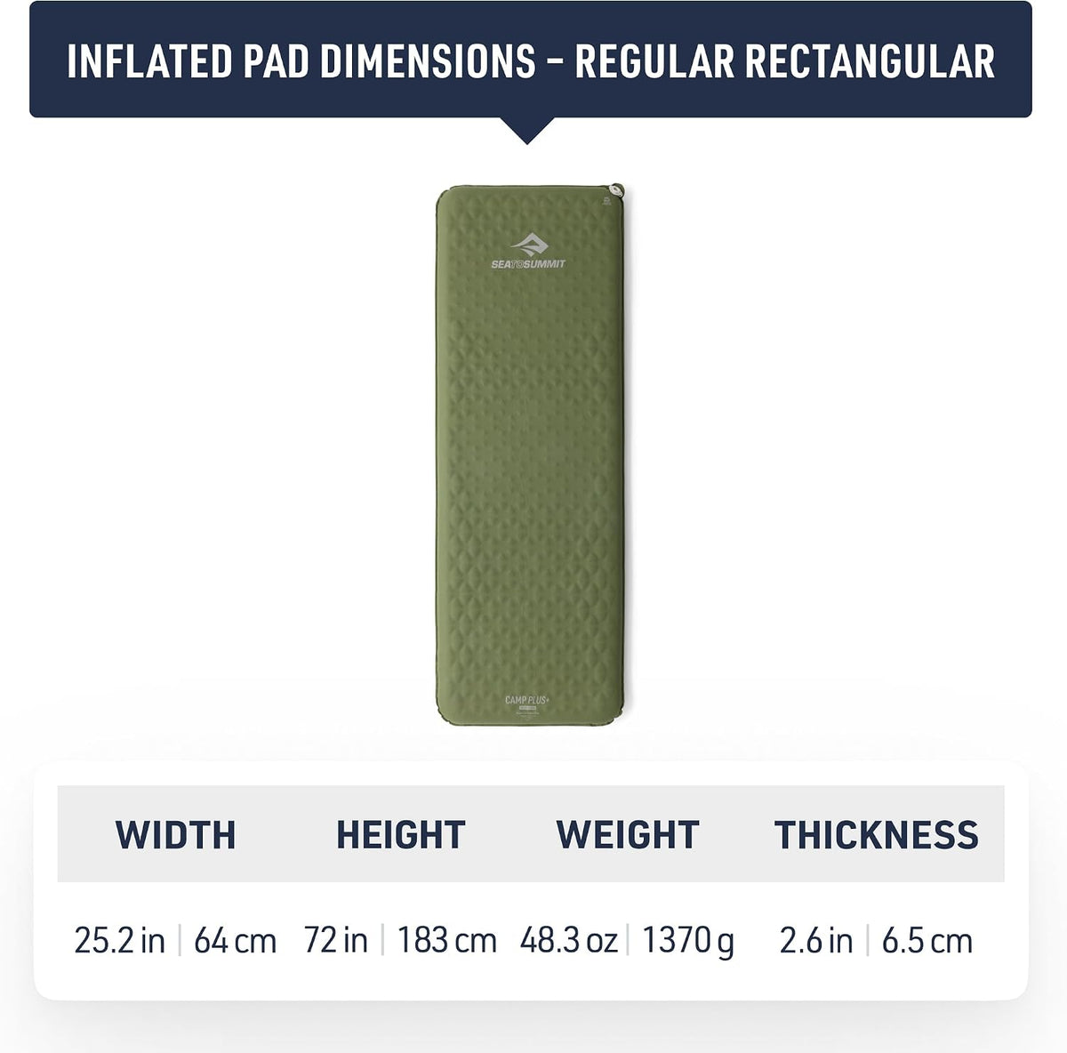 Sea to Summit Camp Plus SI Sleeping Mat, Rectangular/Regular