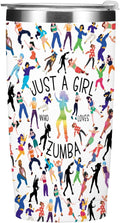 Dance Gifts Zumba Lovers Gift Tumbler, 20 oz Stainless Steel Coffee Mug, Insulated Cup with Lid for Car,Dancing Gifts for Girls Dancer Sister Friend Fitness Teacher Appreciation Birthday Christmas