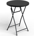 Folding Table, 32 Inch Foldable Cocktail Bar, High Top Round Folding Tables No Assembly, Portable Bistro & Commercial Furniture for Wedding, Banquet, Party, Indoor Outdoor Use