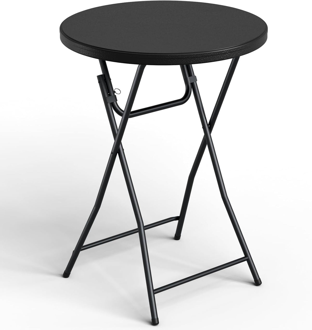 Folding Table, 32 Inch Foldable Cocktail Bar, High Top Round Folding Tables No Assembly, Portable Bistro & Commercial Furniture for Wedding, Banquet, Party, Indoor Outdoor Use