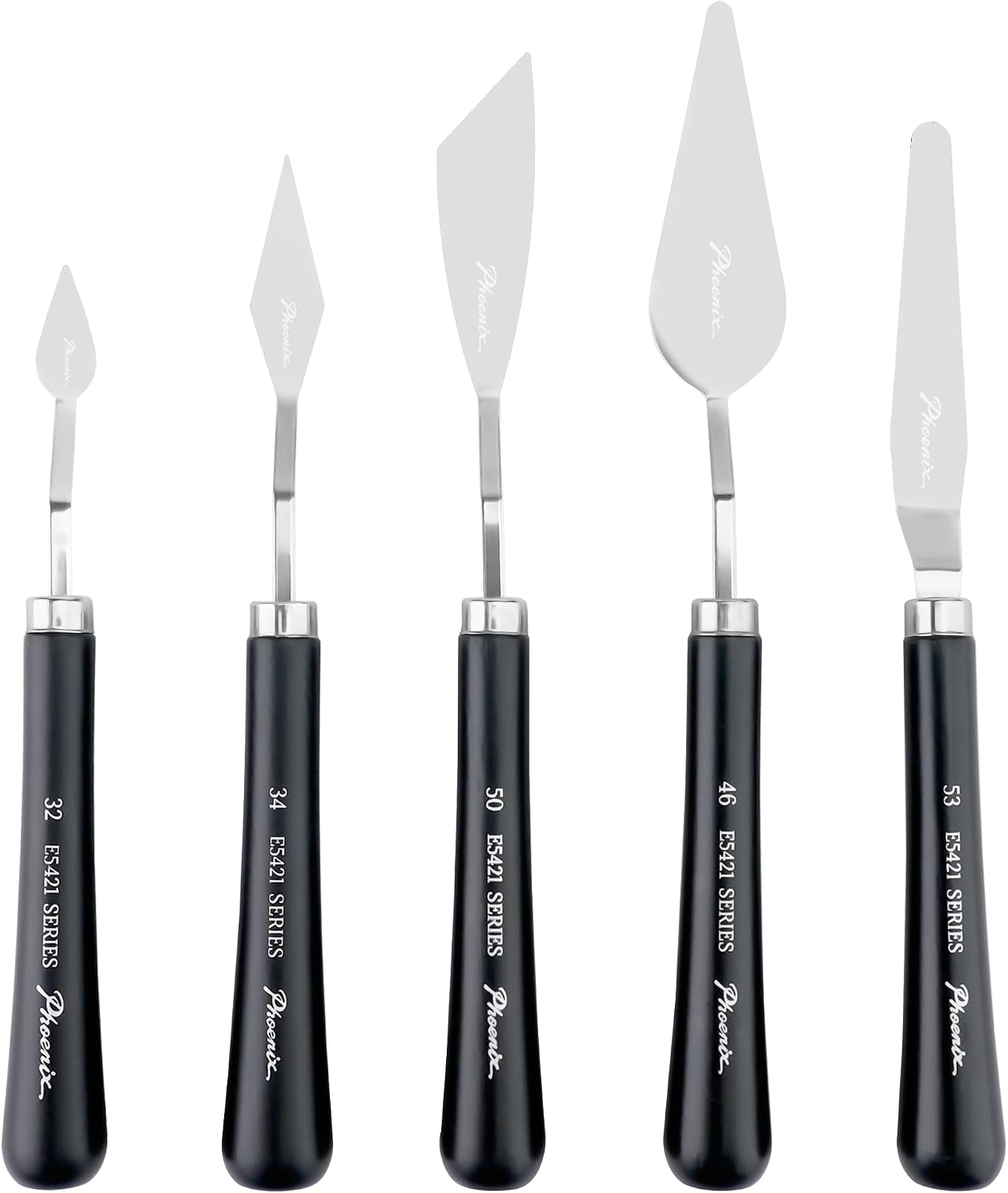 PHOENIX Flexible Palette Knife Set - 5 Pieces Stainless Steel Painting Knives with Gift Box, Art Knife with Wood Handle, Paint Spatula for Oil Acrylic Paint