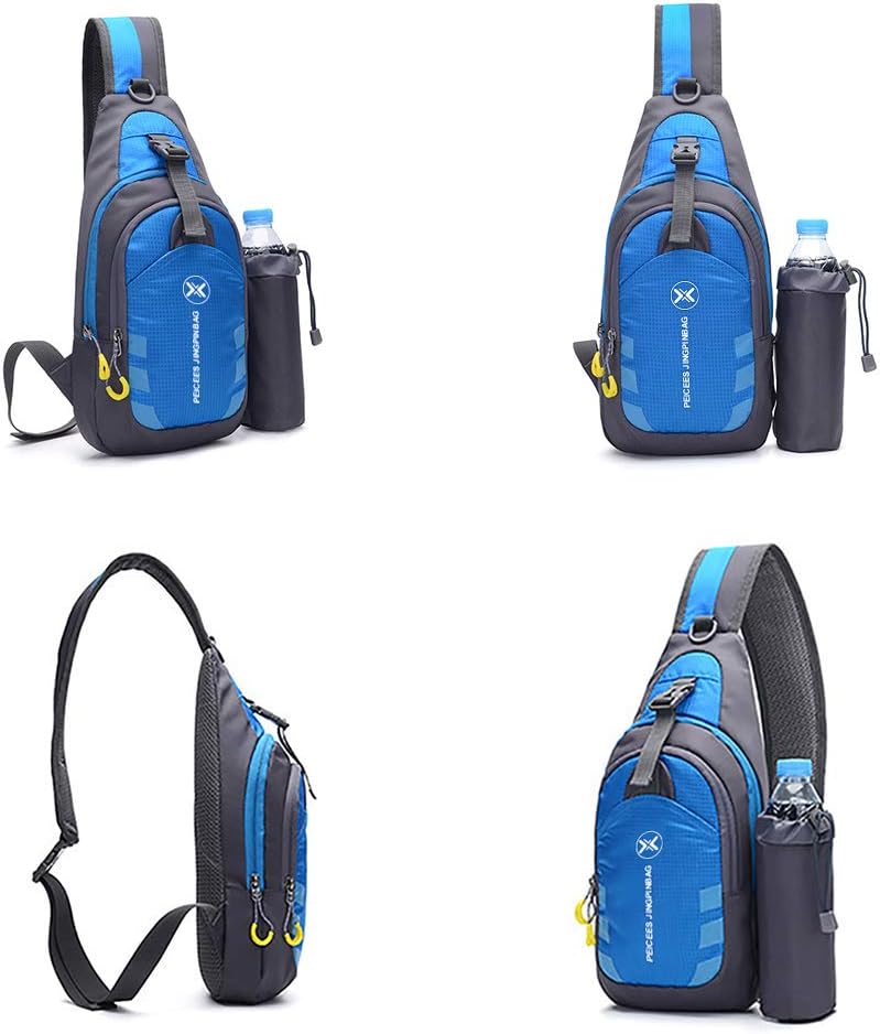 Peicees Chest Crossbody Sling Backpack Bag Travel Bike Gym Daypack for Women Men