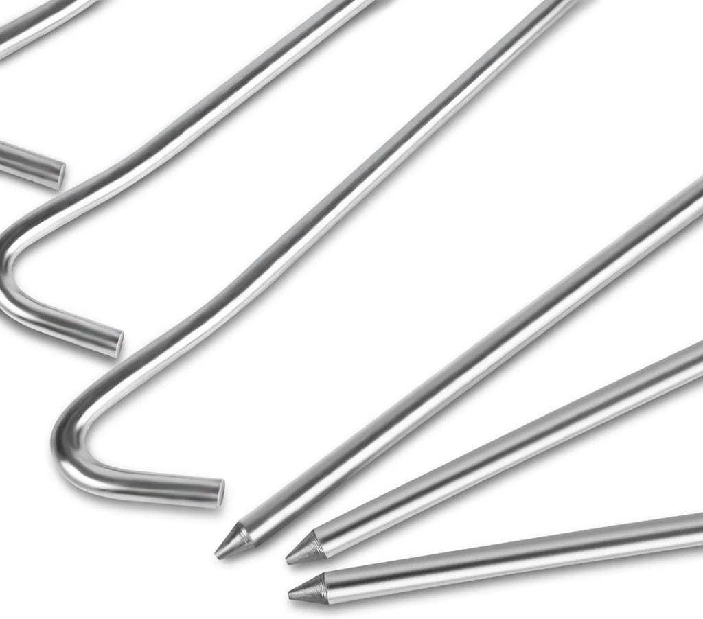 7" Tent Stakes, Heavy Duty Tarp Camping Stakes, Galvanized Metal Pegs for Outdoor Decorations, 40 PCS