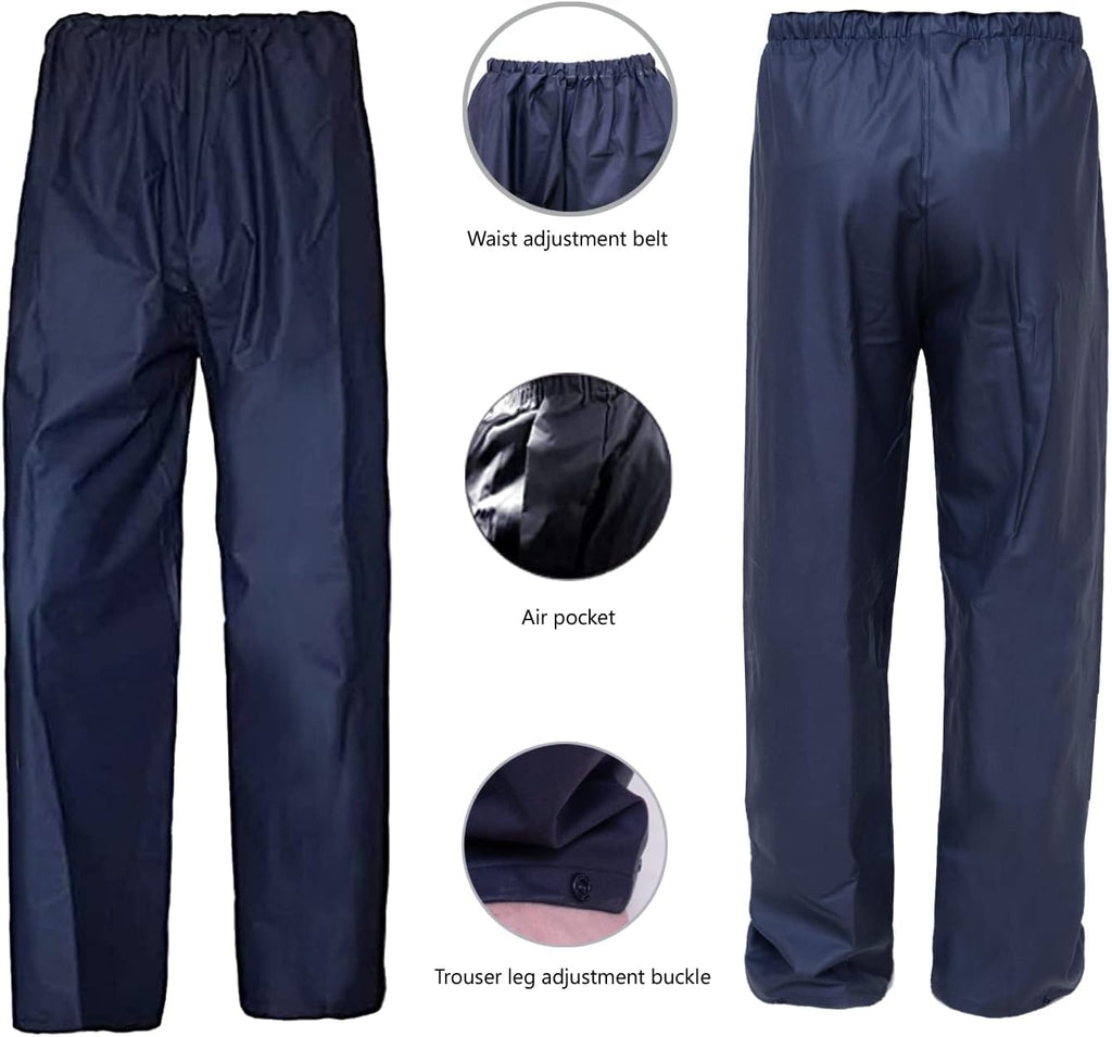 Men's Rain Suit Lightweight Waterproof Protective Raincoats (Jackets and Pants) Rain Gear Workwear