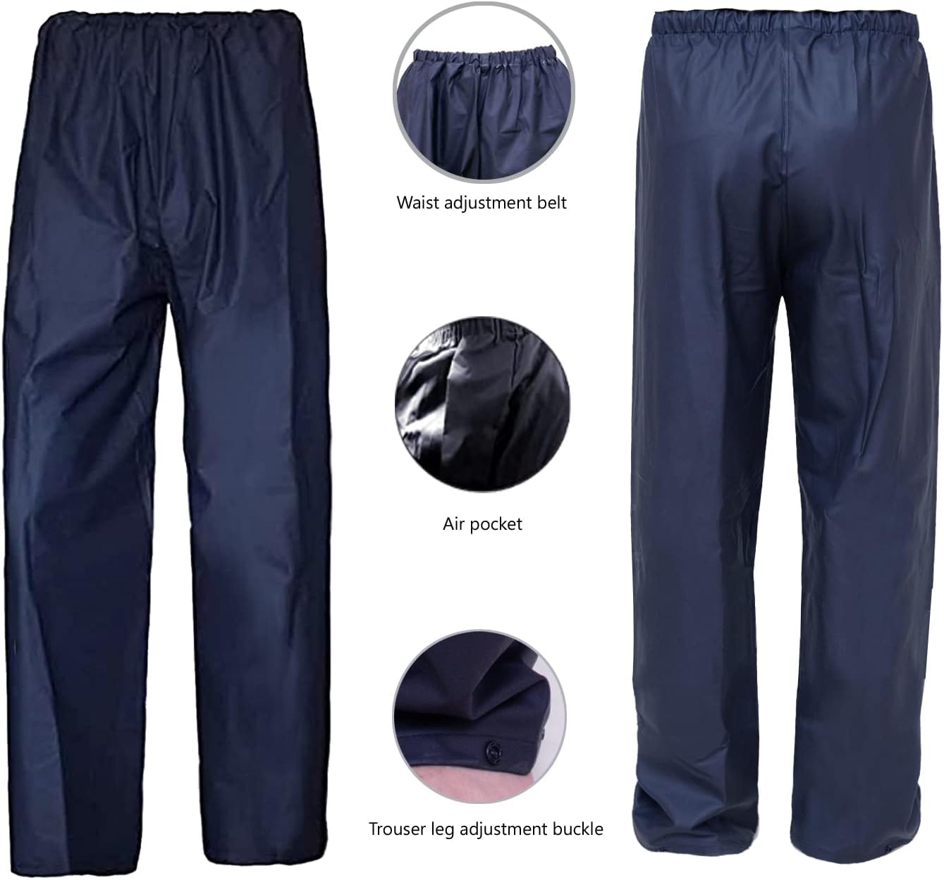 Men's Rain Suit Lightweight Waterproof Protective Raincoats (Jackets and Pants) Rain Gear Workwear