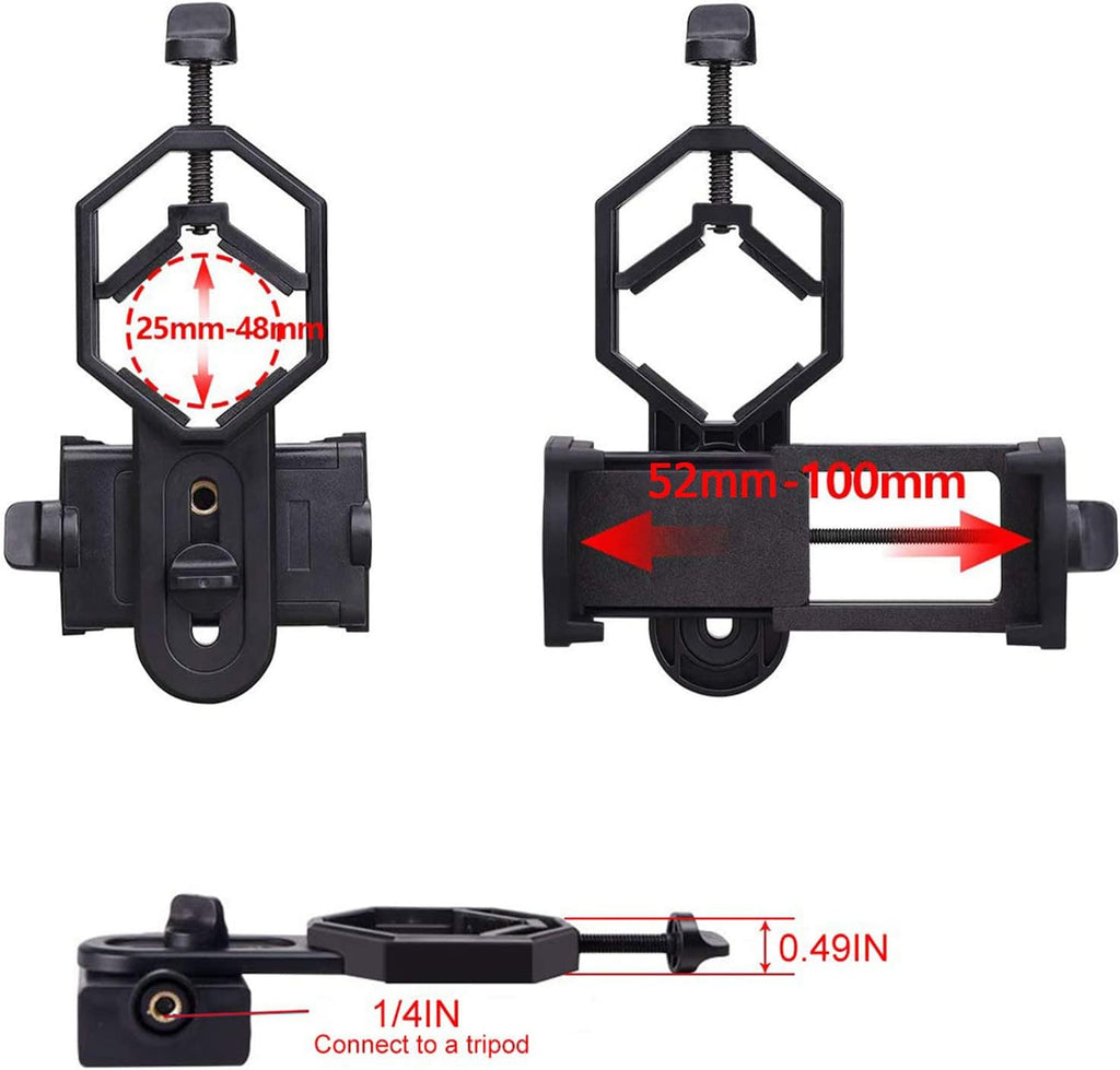 SVBONY Universal Cell Phone Adapter, Telescope Phone Mount Diameter 25-48mm