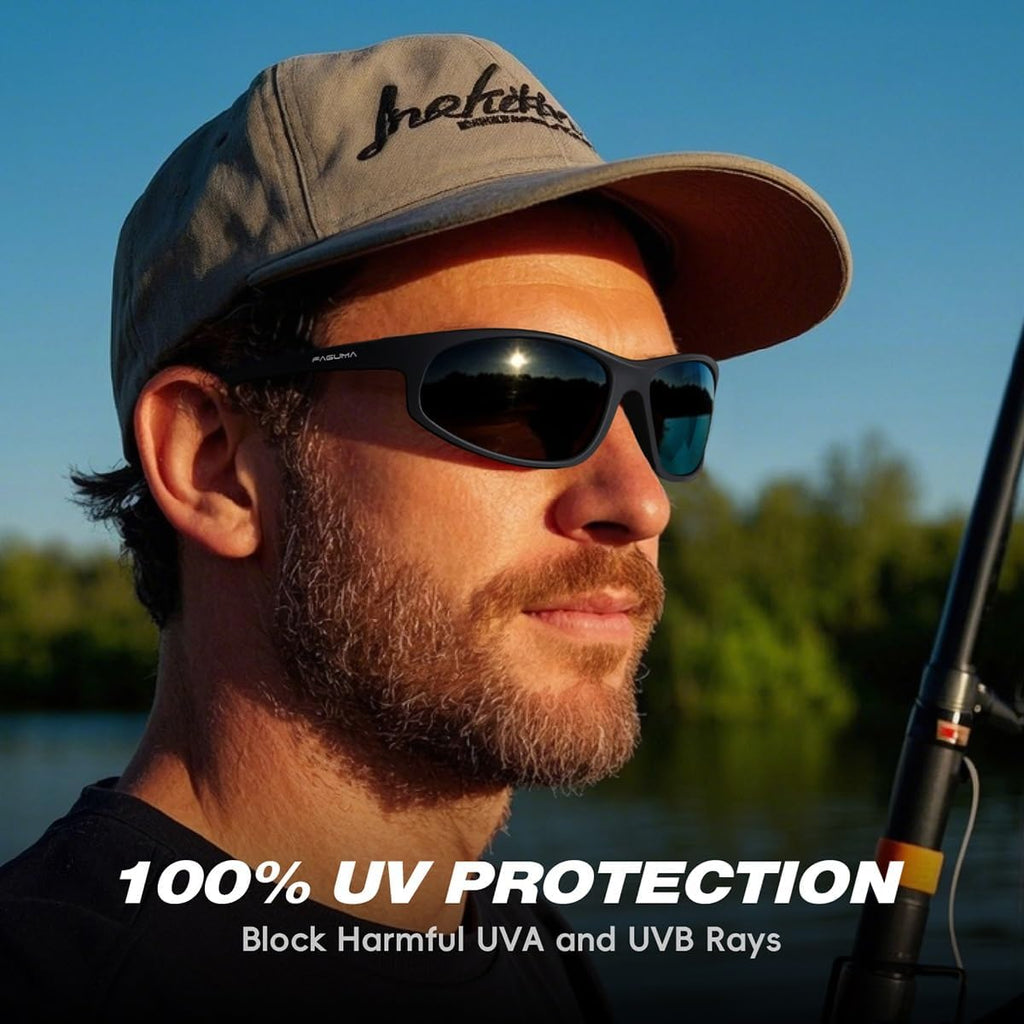 FAGUMA Polarized Sports Sunglasses For Men UV400 Protection