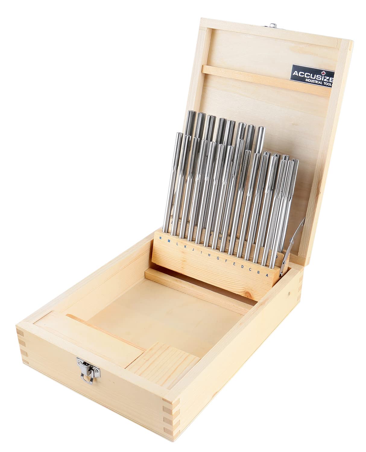 Accusize HSS Chucking Reamer Set Letter Size A to Z, 5500-SL00