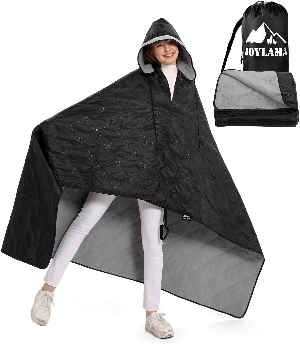 Outdoor Camping Blanket, Fleece Waterproof Stadium Blanket with Portable Bag, Lightweight for Cold Weather, Sports, Pet, Beach, Picnic, Stadium, Travel, Car, 79 * 54inch