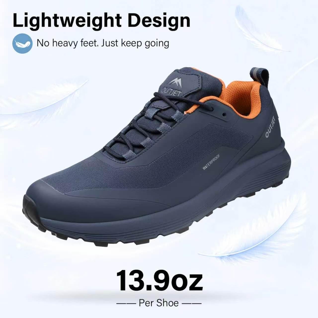 Men's Waterproof Hiking Shoes Lightweight Breathable Anti Slip Outdoor Shoes