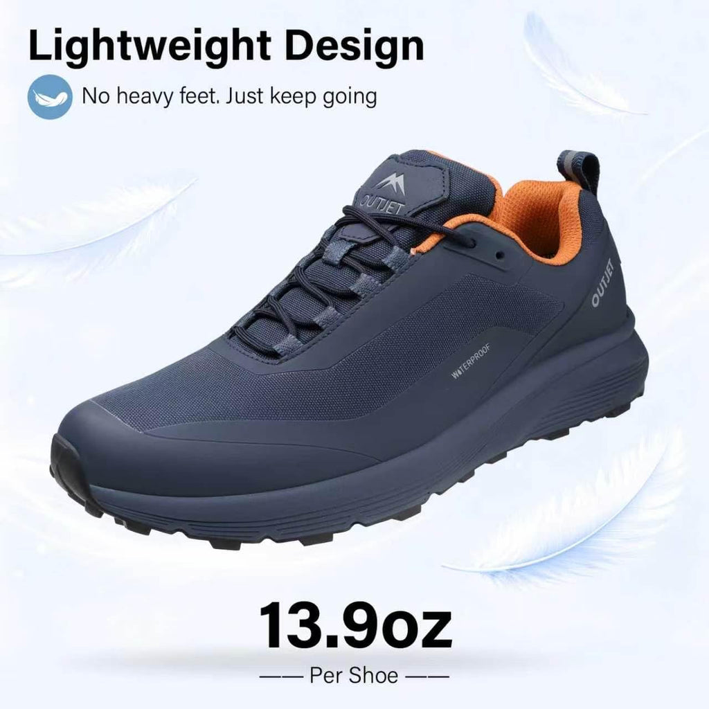 Men's Waterproof Hiking Shoes Lightweight Breathable Anti Slip Outdoor Shoes