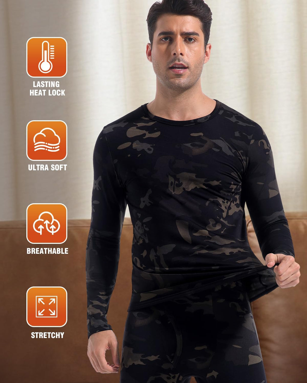 Thermal Underwear Long Johns for Men Cold Weather Base Layer Set