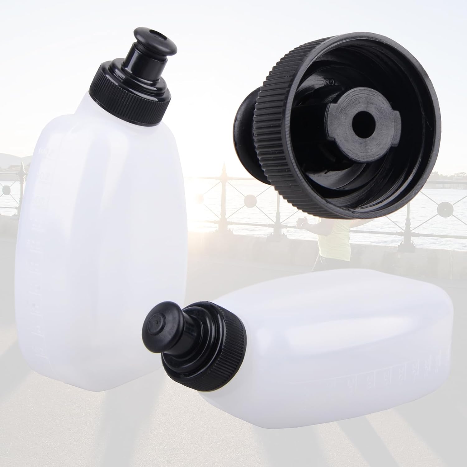 Azarxis Running Water Bottles Flask BPA Free Leakproof Hydration Vest Packs Waist Belt Replacement for Triathlon Marathon Hiking Cycling Climbing Runner