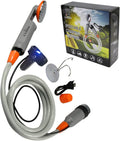 Portable Camping Shower, Compact Shower Pump with USB Rechargeable Battery, Handheld Outdoor Shower Head for Camping, Hiking, Traveling, w/3.7V Pump, 6-Ft Hose, Bidet Head (Upgraded)