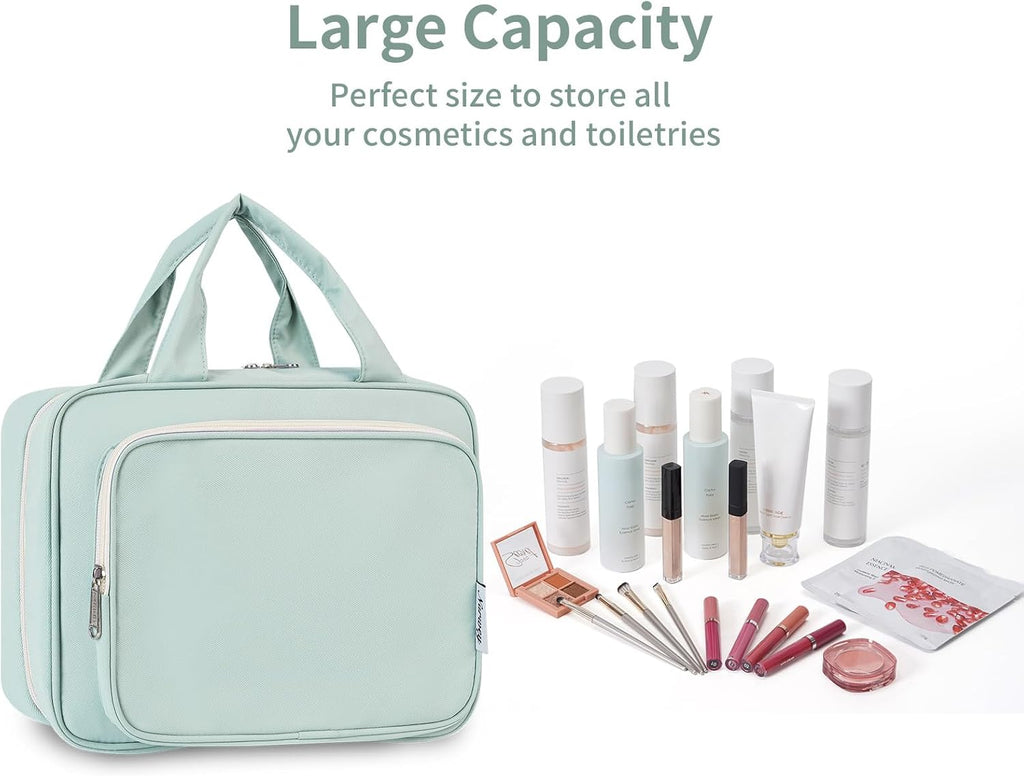 Narwey Hanging Toiletry Bag for Women, Travel Makeup Cosmetic Organizer Bag
