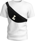 Monogrammed Gifts for Women Men Fanny Pack Shoulder Bag Personalized Birthday Gift for Friends Sister,Black K