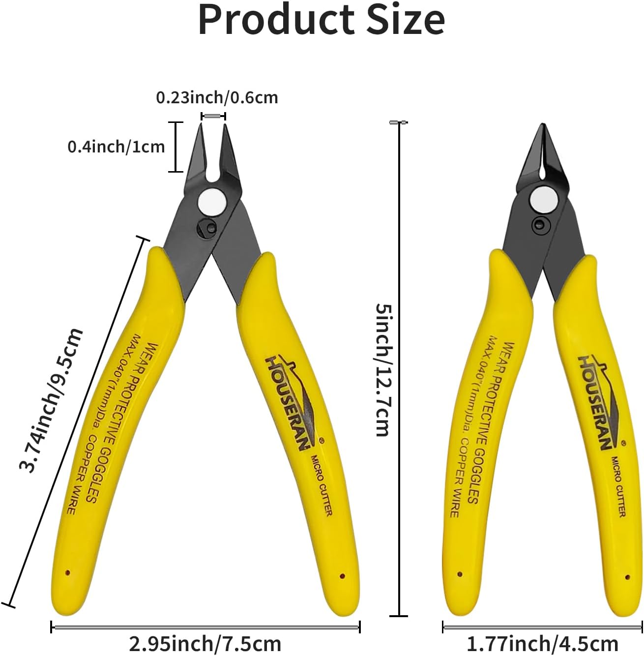 Flush Cutters 10 Pack, 5 Inch Micro Flush Cut Pliers