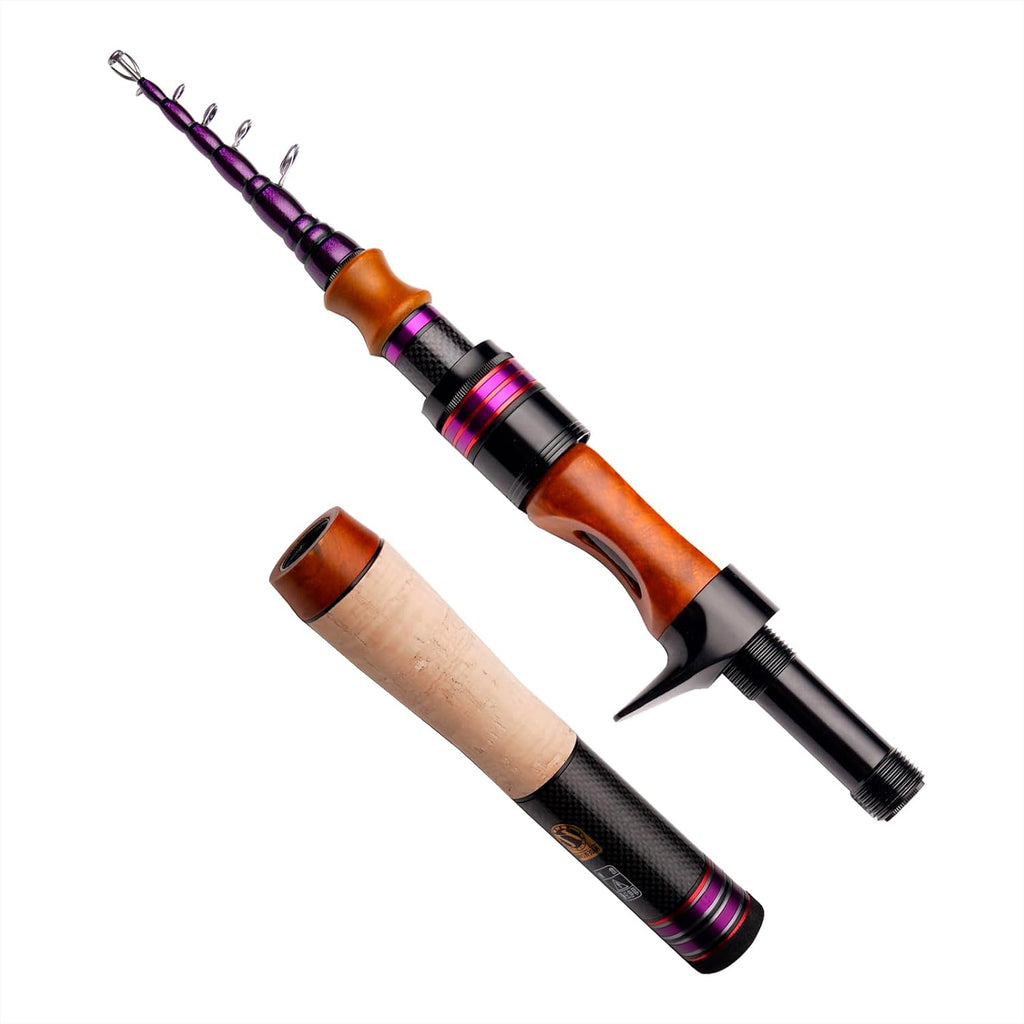 PURELURE Telescopic Fishing Rod Spinning & Casting Travel Rod Ultralight 5'