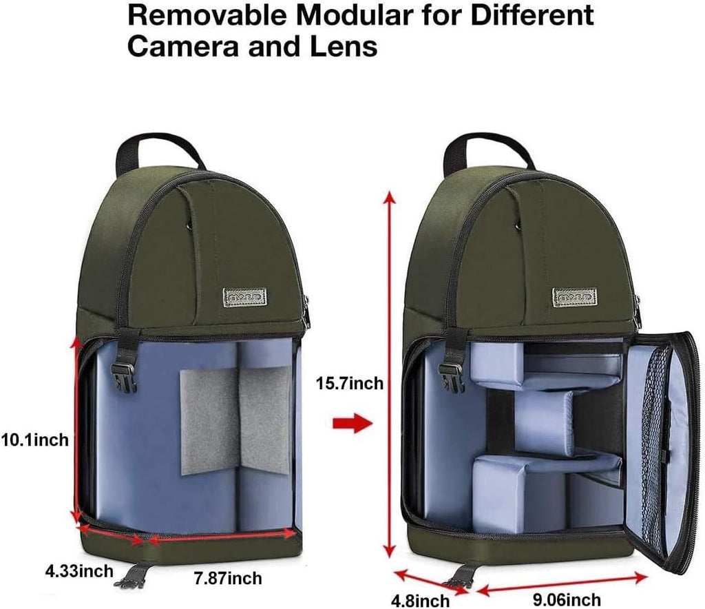 MOSISO Camera Sling Bag, Photography Shoulder Bag Compact Camera Backpack