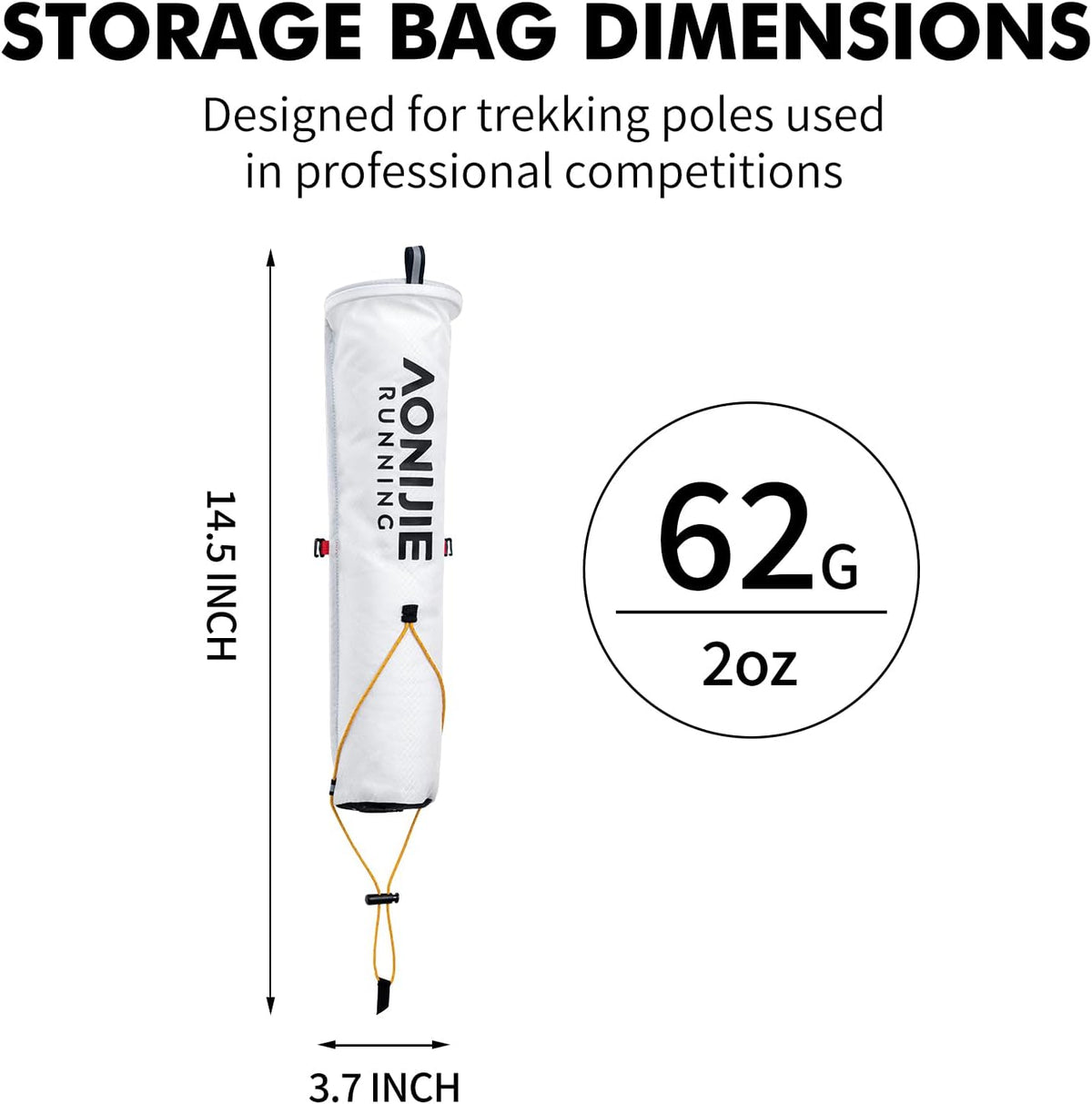 AONIJIE Trekking Pole Storage Bag, Waterproof Hiking Pole Carry Bag with Drain Hole