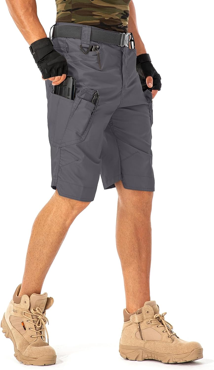Mens Work Shorts Cargo Tactical Outdoor Wear Resistant Hiking Tool Shorts