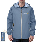 APEXUP Packable Rain Jacket Men Waterproof Lightweight Raincoat with Hood